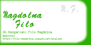 magdolna filo business card